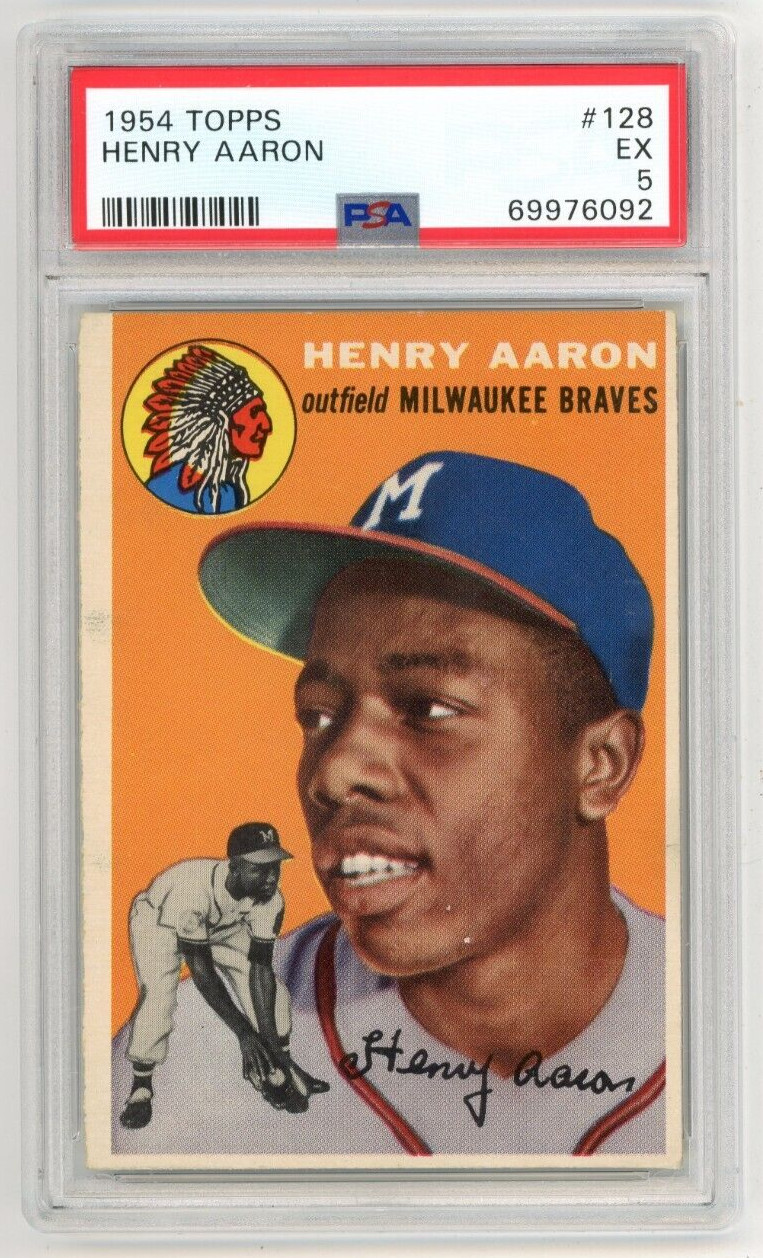 Hank Aaron 1954 Topps RC #128 PSA 5