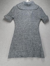Debbie Morgan Womens Sweater Dress Gray Size Small Short Sleeve
