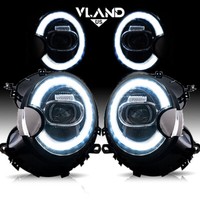 Vland Paar Led-Frontscheinwerfer FüR 2007–2013 Mini Cooper R56 R57 Mit Animation