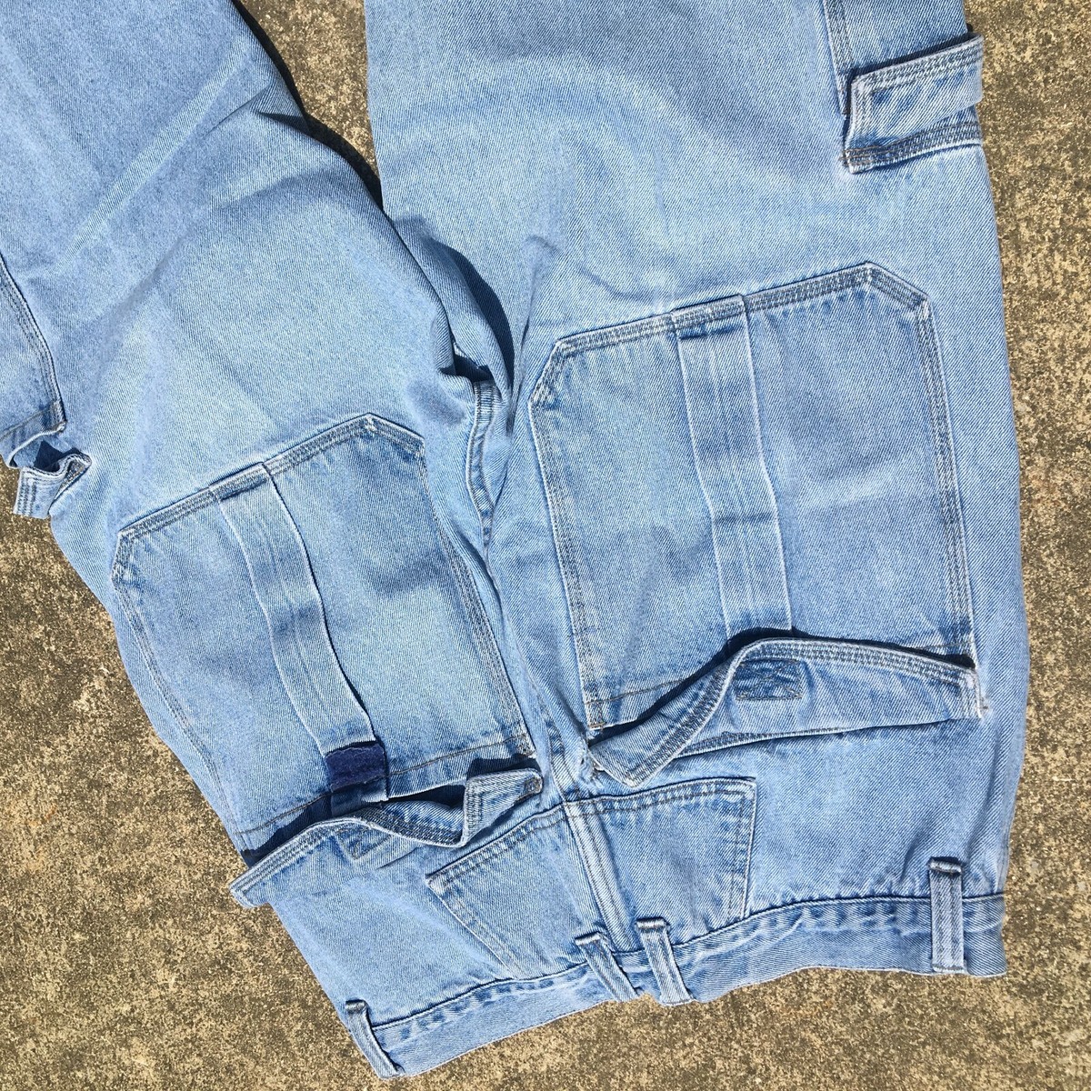Vintage 80s 90s Denim Baggy Cargo Distressed Surf Skate Punk Jeans
