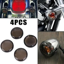 For Harley Electra Road King Touring Classic Smoked Turn Signal Light Cover Lens