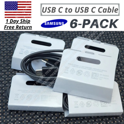6-PACK USB-C To USB-C Cable PD Fast Charger Cord For Samsung Galaxy S22 S20 S21