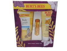 Burt's Bees 3 Pack Lotion, Hand Cream  Lip Balm Honey Pot Gift Set