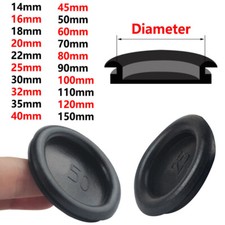 Blanking Rubber Grommets Closed Blind Grommet Plugs Bung 14mm to 150mm Black