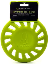 Hyper Pet Hyper Chewz Hubcap Frisbee Green Flying Disc Floating Dog Fetch Toy 7"