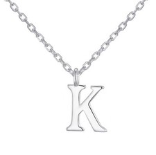 Image of Sterling Silver Initial K Necklace