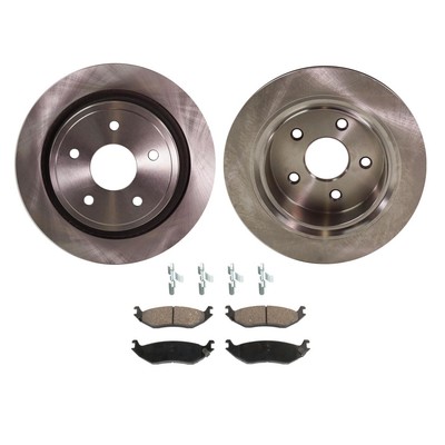 Rear Brake Disc Rotor and Pad Kit For 2017-2018 Ram 1500 2019-2022 1500 Classic