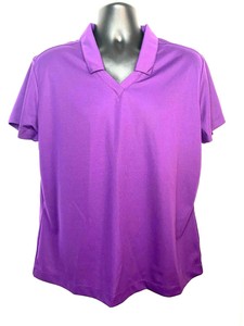 Nike Golf Dri Fit Mens XXL Dark Purple Polo Shirt Short Sleeve Collared V Neck | eBay