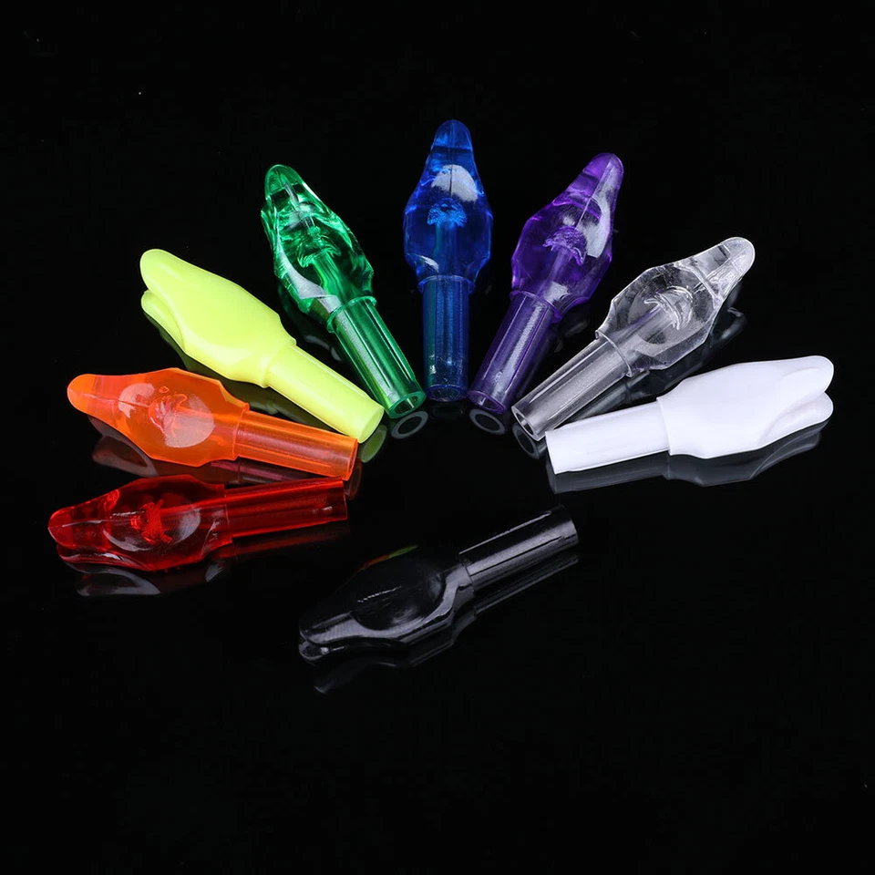 50PCS Archery Arrow Nocks ID6.2mm Arrow Shaft Push-in Plastic Nock Shooting Hunt - Image 2 of 4