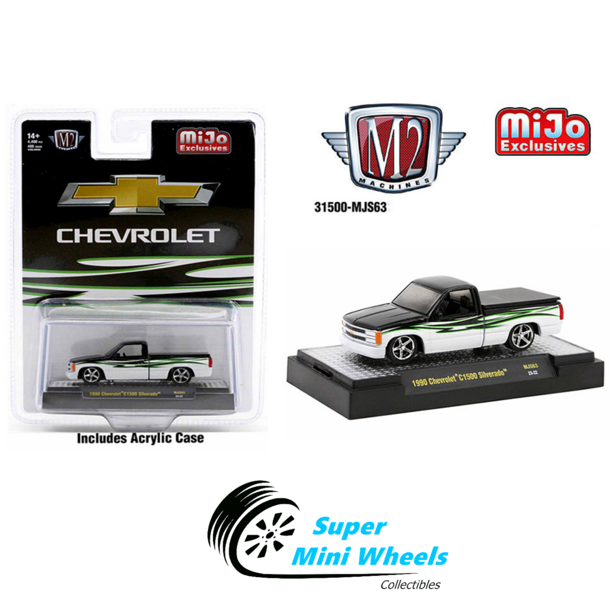 M2 Machines 1:64 - 1990 Chevrolet C1500 Silverado Custom - Mijo