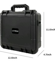Waterproof Portable Hard Case with DIY Foam Insert, Medium 12.8"x11.6"x4.7"