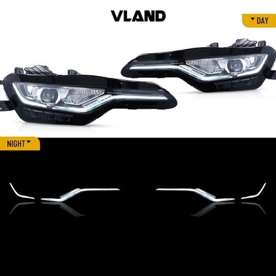 Full LED Projector Headlights For 2019-2024 Chevy Camaro RS|1SS|2SS Front Lamps