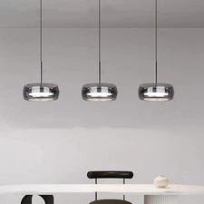 Modern Chandelier Dining Room Ceiling Light Glass Pendant Lamp Tricolour Fixture