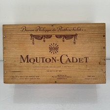 Mouton Cadet Baron Philippe de Rothschild Vintage Wood Wine Box 13