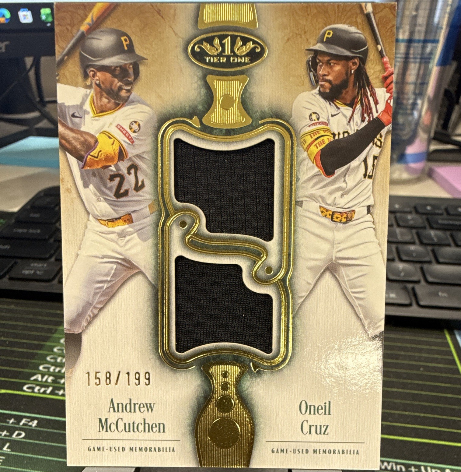 Topps 2026 Tier One Dual Player Relic McCutchen/Cruz #DPR-MC Pirates 158/199