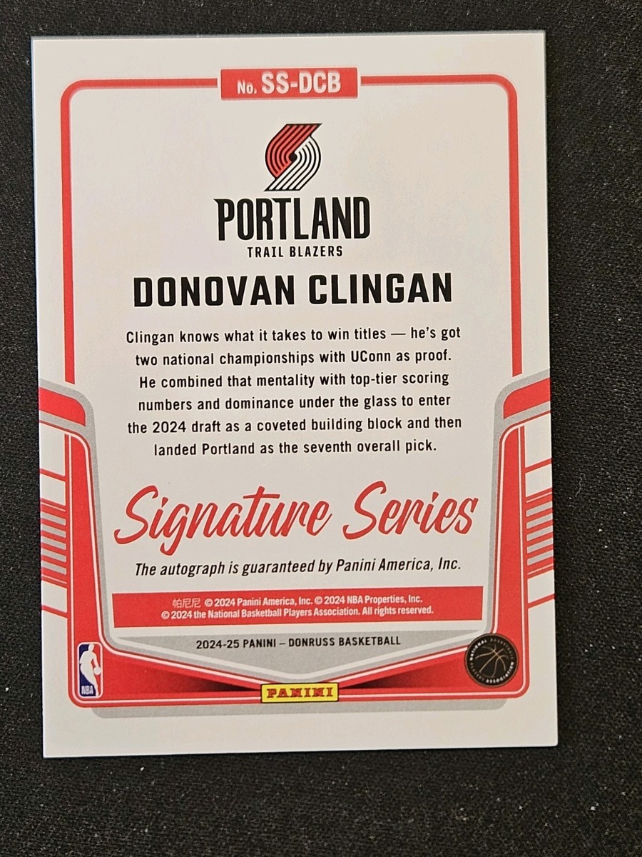 2024-25 Panini Donruss - Signature Series Donovan Clingan Silver