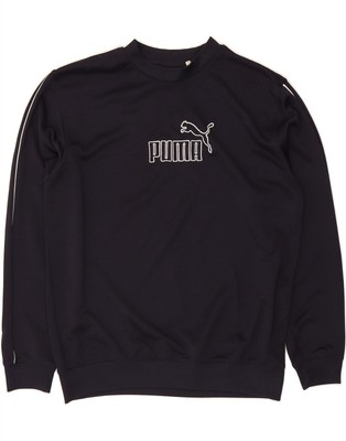 Puma Herren Graphic Sweatshirt Pullover Large Navy Blau Polyester DE01