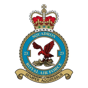 No. 23 Squadron RAF badge patch Self Adhesive Vinyl Sticker