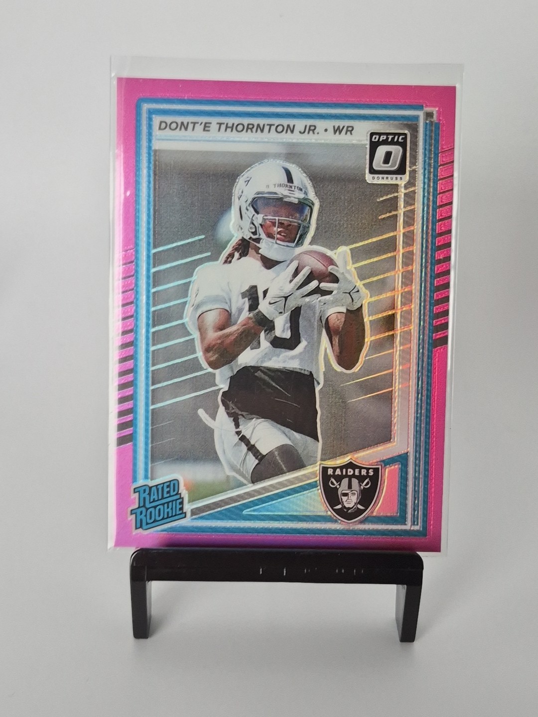 🔥DONT'E THORTON JR. 2025 Panini Donruss Optic Pink Prizm #279 Raiders