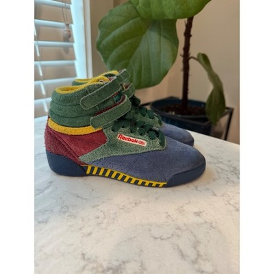 Reebok x The Animals Observatory Freestyle Hi Kids Shoes Multicolor Suede DV5427