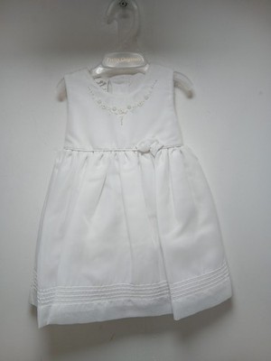 Pretty Originals weißes Baby Mädchen Brautjungfern Kleid Blumendetails Kommunion 12M