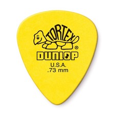 Jim Dunlop Tortex Standard Pick .73MM - 72 Pack 0.73 mm, Yellow
