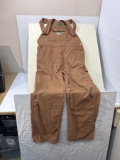 Liberty Men's Rigid Duck Bib Overalls in Brown