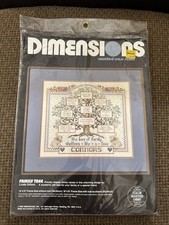 DIMENSIONS FAMILY TREE Counted Cross Stitch Kit 3671 You Personalize SEALED