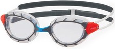 ZOGGS Predator Unisex Adult Swim Goggles  Clear/Grey - Clear Lens  Regular Fit