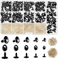 300 StüCk Puppenaugen Sicherheitsaugen Kunststoff Bastel Augen Schwarz Set 8Mm B