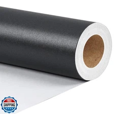 LaRibbons Black Wrapping Paper, Mini Roll-17 Inch x 33 Feet, Solid Color Pear