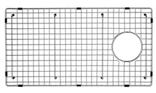 Sink Bottom Grid Protector w/Side Drain 27"x14" Serene Valley NDG2714S