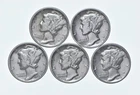 High Grade Lot 1939 1936 1936 1937 1938 Mercury Dime Collection *351