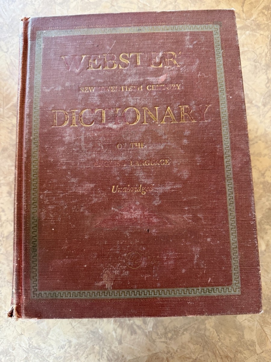 1951 WEBSTER'S New Twentieth Century Dictionary English Language
