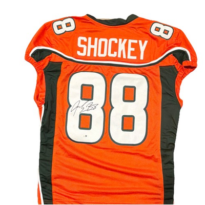 #ad #ad Jeremy Shockey Signed Miami Hurricanes Custom Jersey NFL Original JSA $89.00