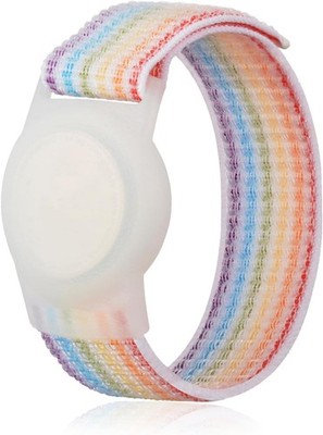 Nylon Airtag Armband Kinder, AirTags Weiche Silikon-Uhrenarmbänder, GPS-Tracker