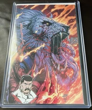 Battle Beast #1 2nd Print Uribe Signed & Remarked LTD TO 500 NM Omni Man Sketch