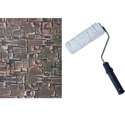 Concrete Cement Landscape Curb Slate Embossed Textured Roller Stamp Large 8 Inch