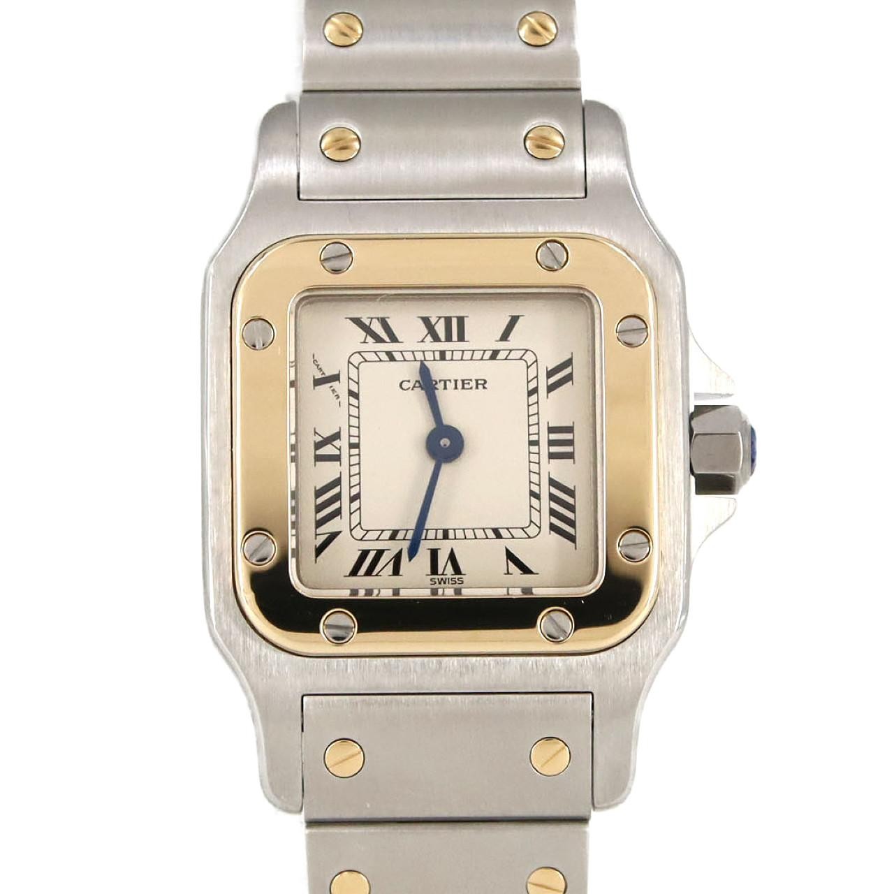Authentic Cartier Santos Galbe SM Two-tone W20012C4 SSxYG Quartz #230-000-62...