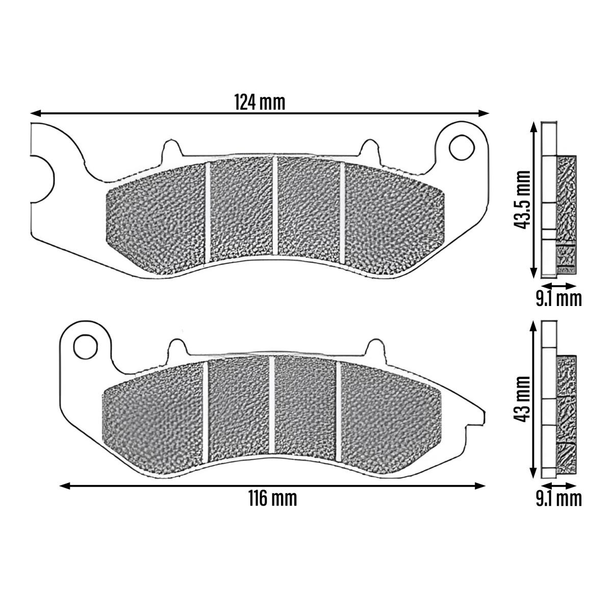 Plaquette de frein Newfren avant pour moto Benelli 125 BN et Keeway City Blade