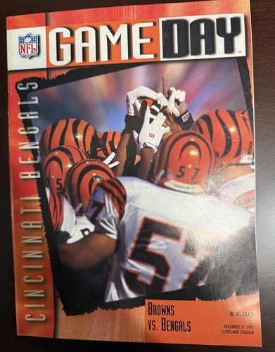 1995 Gameday NFL Program Football Cleveland Browns VS Cincinnati Bengals Dec 17