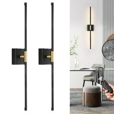 Battery Operated Wall Sconces Set of 2, Dimmable Battery Wall Sconce with Rem...