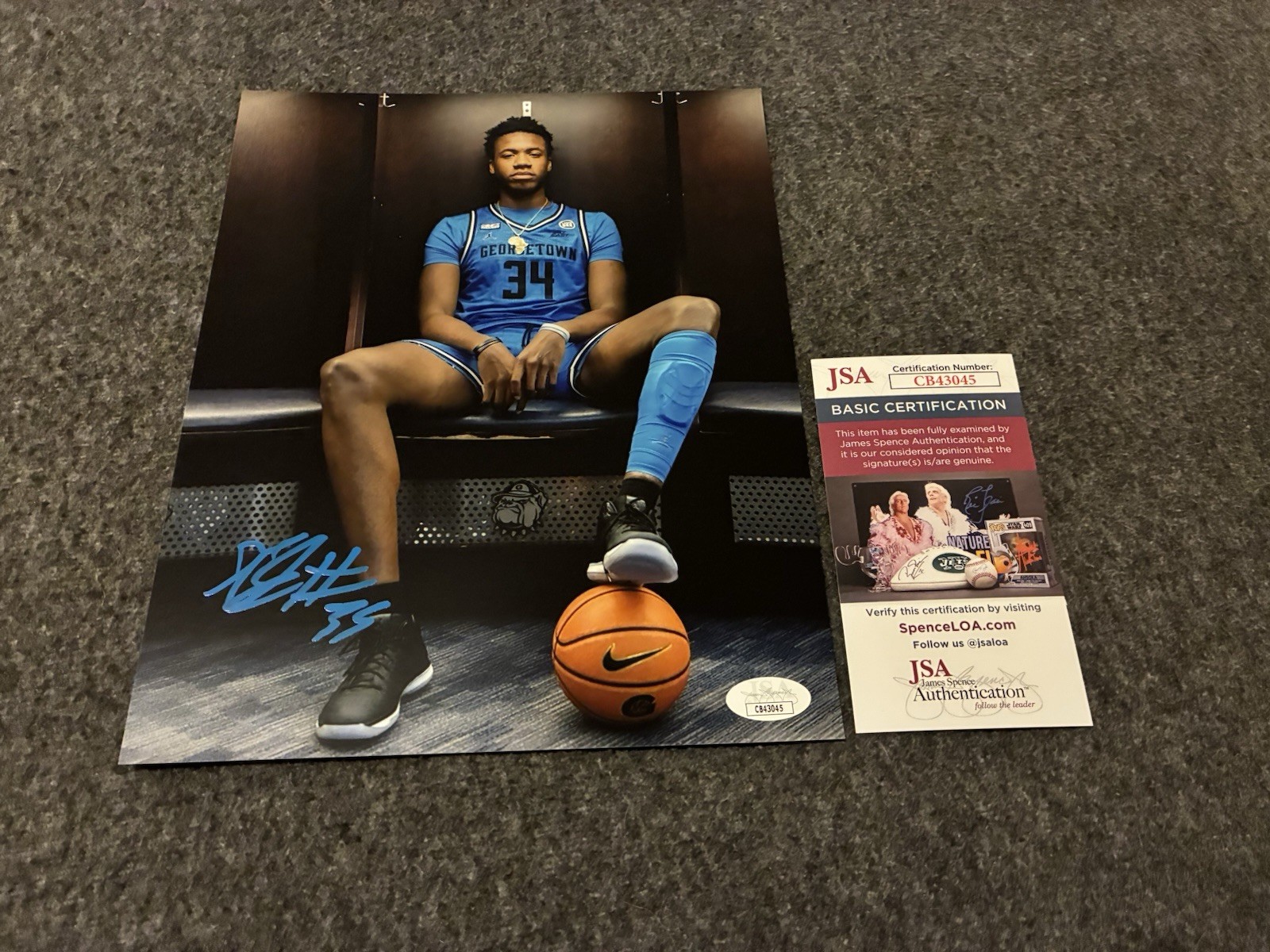 Thomas Sorber Autographed Signed Georgetown Hoyas 8x10 Photo Jsa 