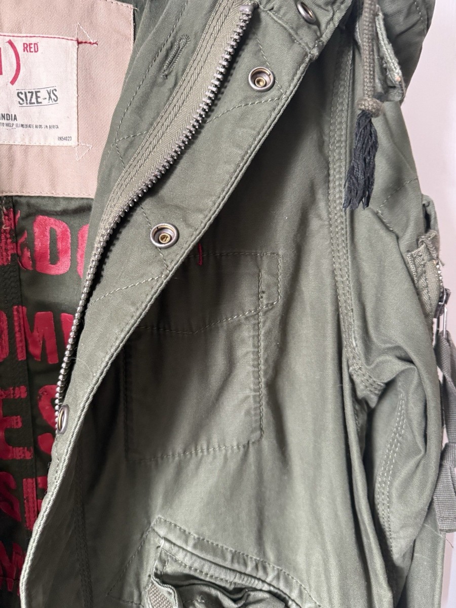 Vintage GAP Project RED Bono Military Fishtail Parka Army Green