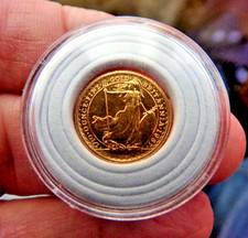 1/10oz Gold Britannia. 1987. The first year. QE11. Delightful 22ct coin...
