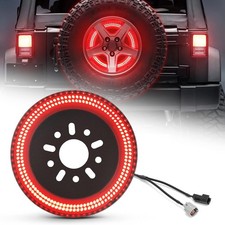 3-Side Spare Tire Brake Light Fit for Jeep Wrangler 2007-2018 JK JKU, Plug Play