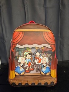 Loungefly Disney Pinocchio Cuddly Puppets Stage Mini Backpack Red WDTBK2859 Loungefly Disney Pinocchio Marionette Mini Backpack New with  main image 4