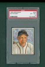 1950 Bowman Baseball Card - #29 Eddie Stanky, PSA 6 EXMT