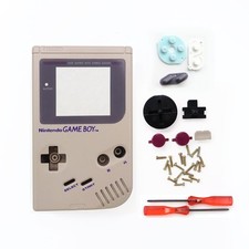 For GB Game Boy Original DMG-01 Replacement Housing Shell Screen Lens Gray