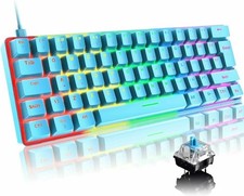 MAGIC-REFINER T60 Wired 60% Mechanical Gaming Keyboard RGB Backlit for PC MAC